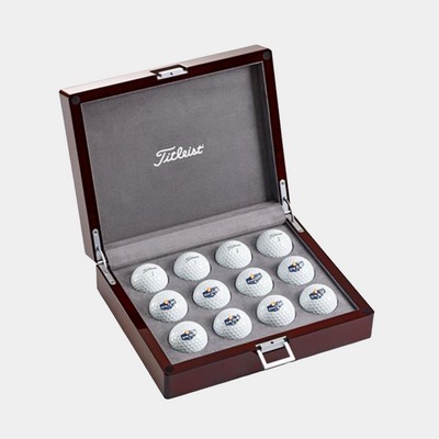 Titleist® 12 Pack Pro V1 Premium Wooden Golf Balls Gift Set